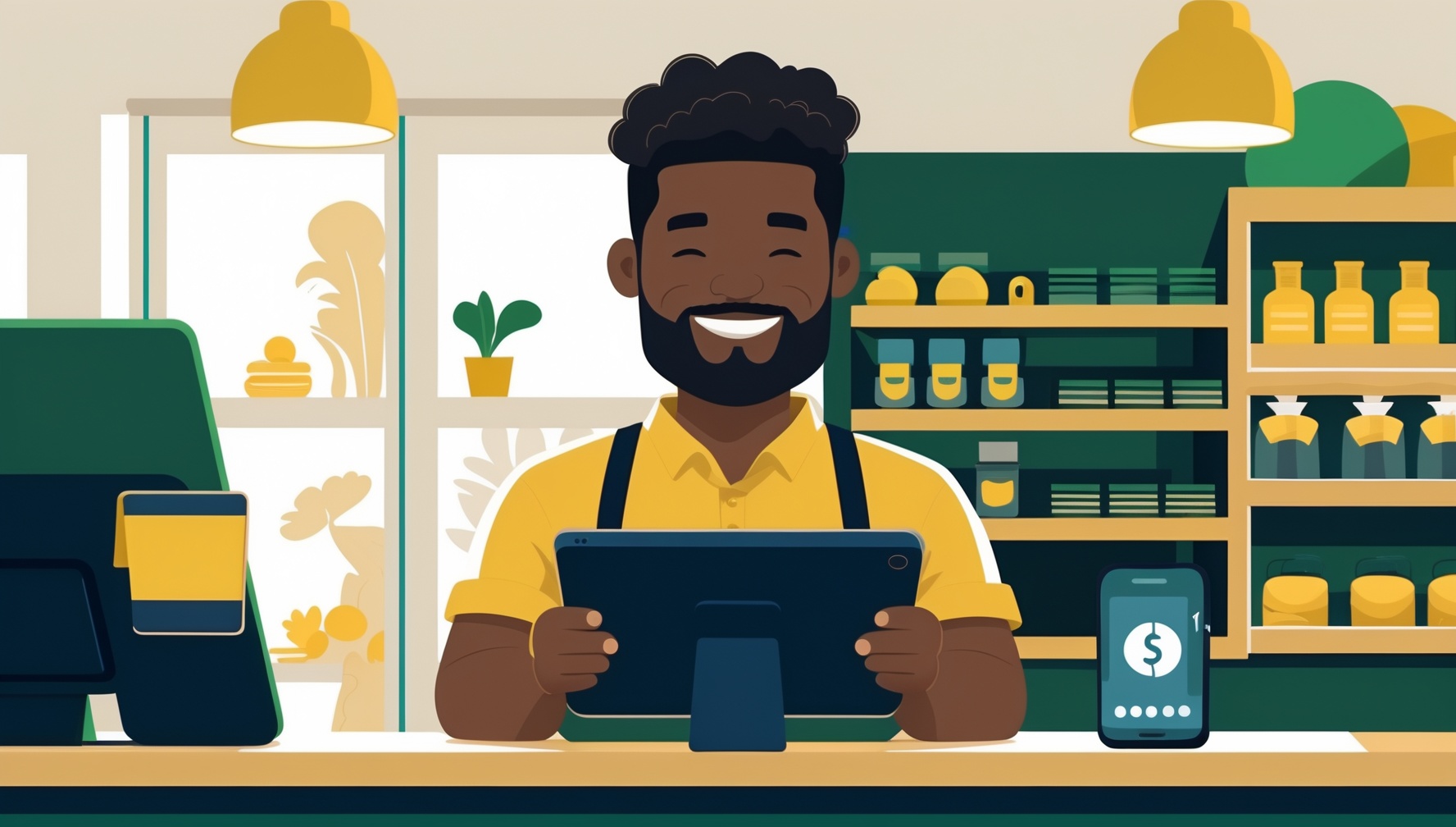 Commerçant haïtien utilisant Kesbiz